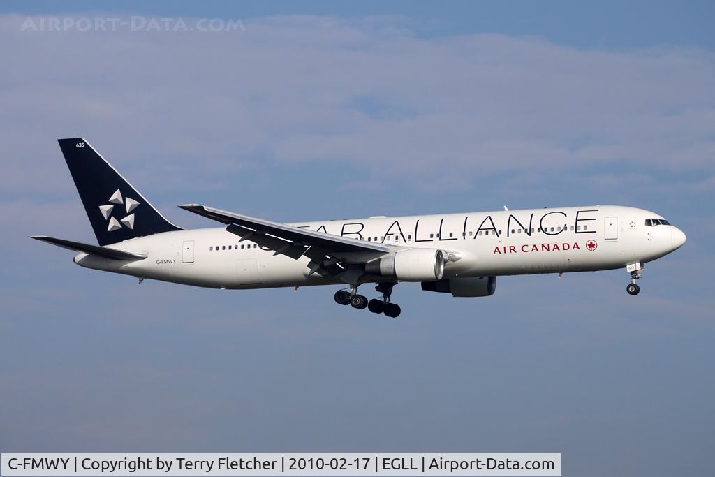 C-FMWY, 1996 Boeing 767-333 C/N 25587, Air Canada Boeing 767 in Star Alliance colours at Heathrow
