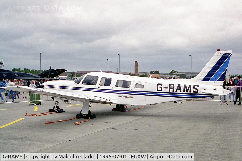 G-RAMS, 1980 Piper PA-32R-301 Saratoga SP C/N 32R-8013134, Piper PA-32R-301 Saratoga SP at RAF Waddington in 1995.