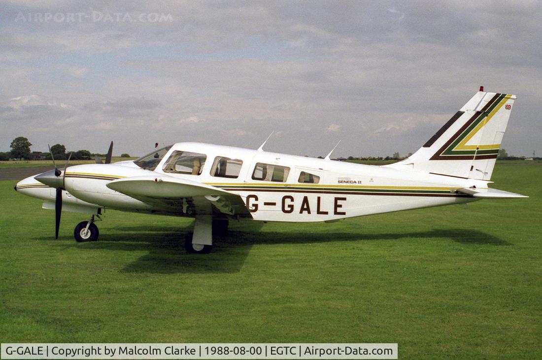 G-GALE, 1979 Piper PA-34-200T Seneca II C/N 34-7970191, Piper PA-34-200T Seneca II at Cranfield in 1988.