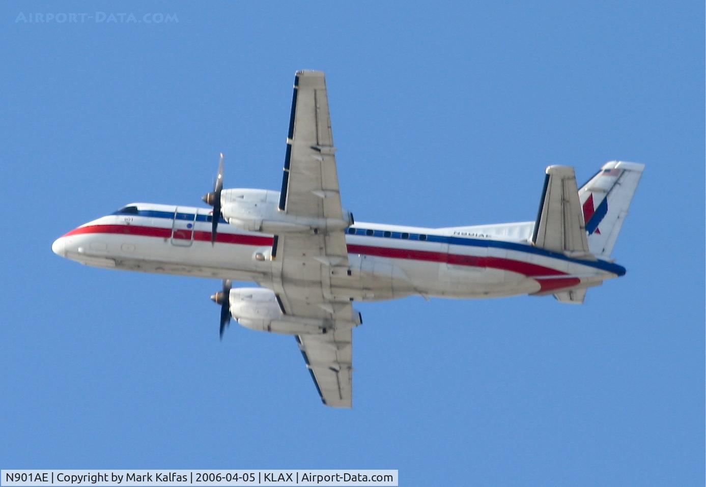 N901AE, Saab 340B C/N 340B-401, American Eagle SAAB 340B, N901AE 25R departure KLAX.