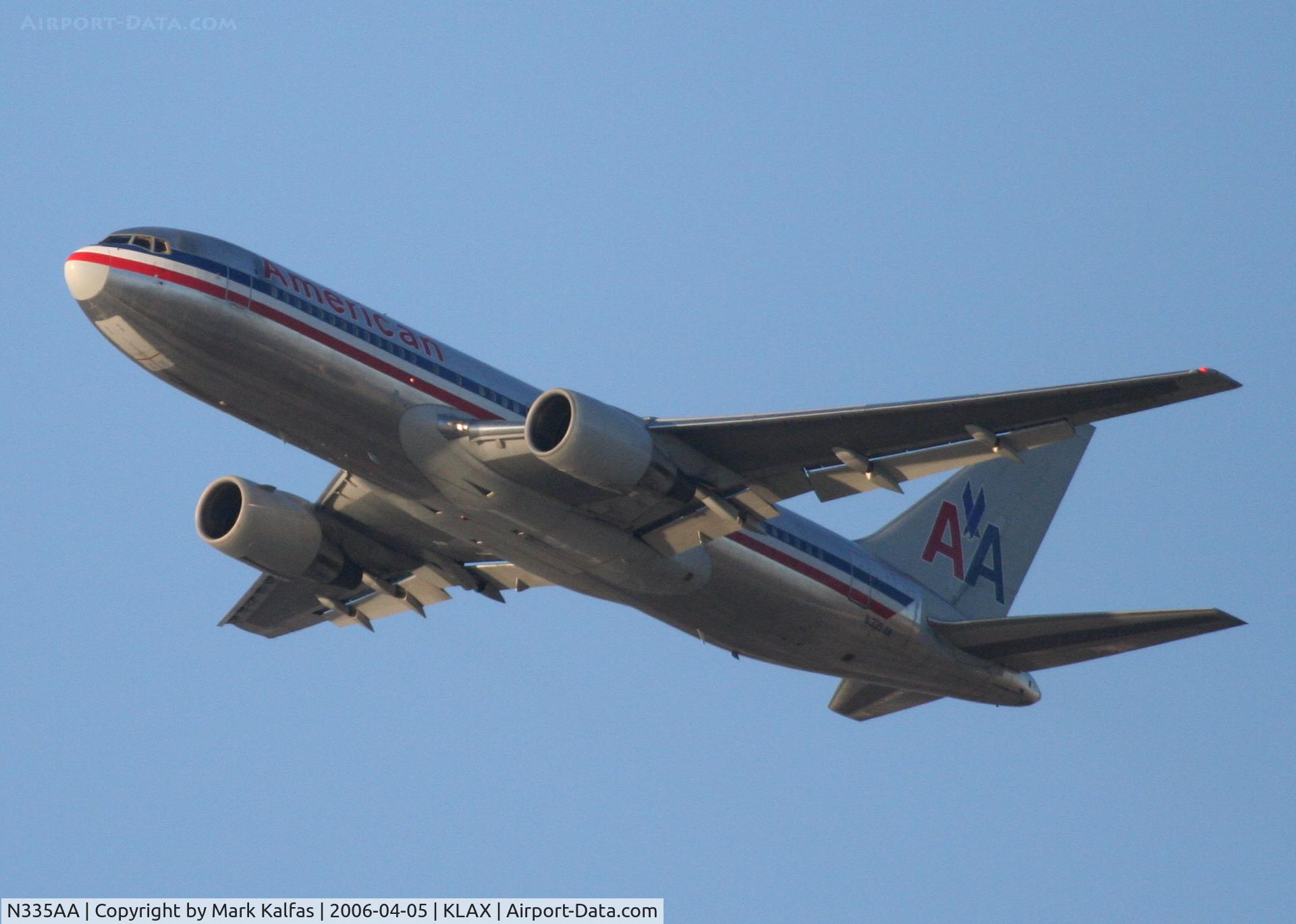 N335AA, 1987 Boeing 767-223 C/N 22333, American Airlines Boeing 767-223. N335AA 25R departure KLAX.