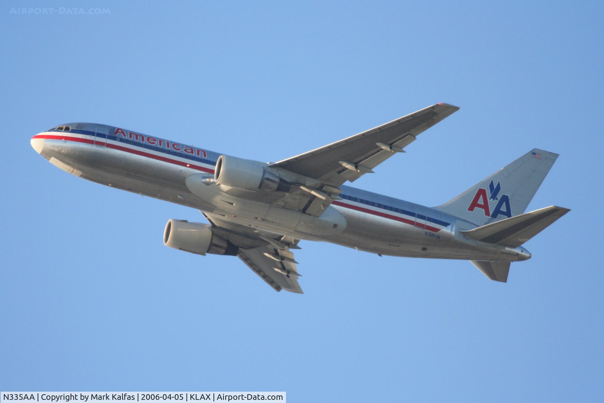 N335AA, 1987 Boeing 767-223 C/N 22333, American Airlines Boeing 767-223. N335AA 25R departure KLAX.