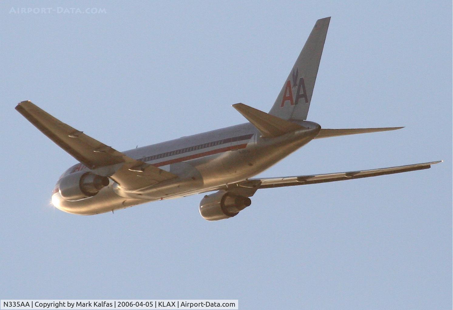 N335AA, 1987 Boeing 767-223 C/N 22333, American Airlines Boeing 767-223. N335AA 25R departure KLAX.