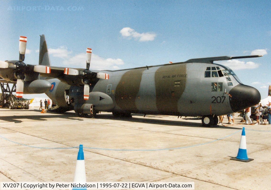 XV207, 1967 Lockheed C-130K Hercules C.3 C/N 382-4232, Hercules C.3, callsign Tattoo 905, of the Lyneham Transport Wing on display at the 1995 Intnl Air Tattoo at RAF Fairford. 
