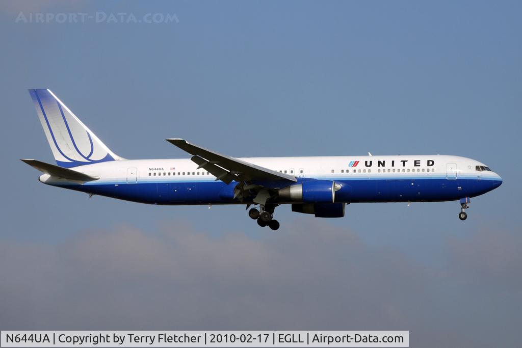 N644UA, 1991 Boeing 767-322 C/N 25094, United Airlines B767 at Heathrow