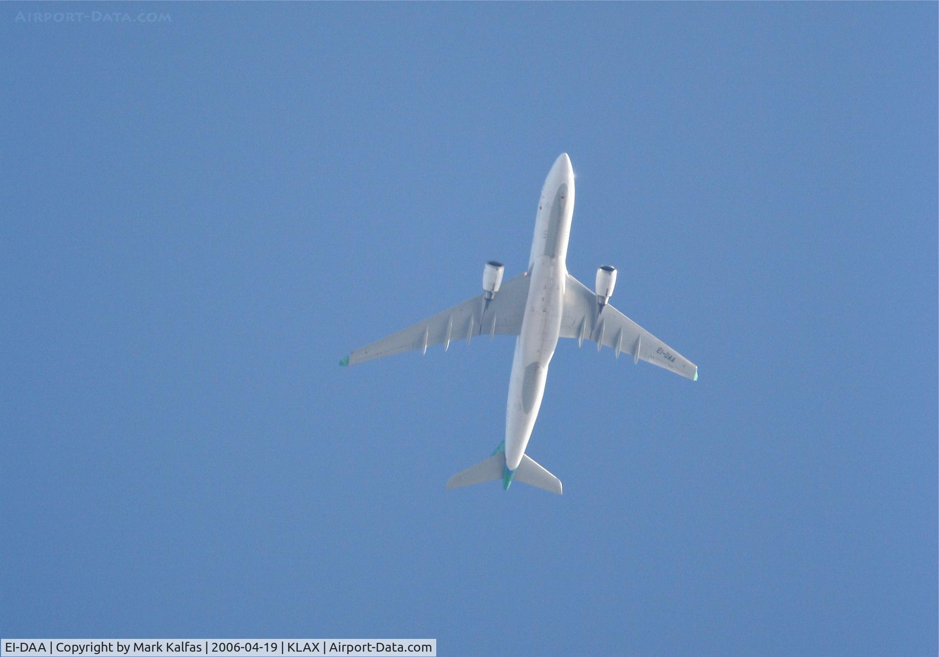 EI-DAA, 2001 Airbus A330-202 C/N 397, Aer Lingus Airbus A330-202, EI-DAA on the LOOP4 departure KLAX.