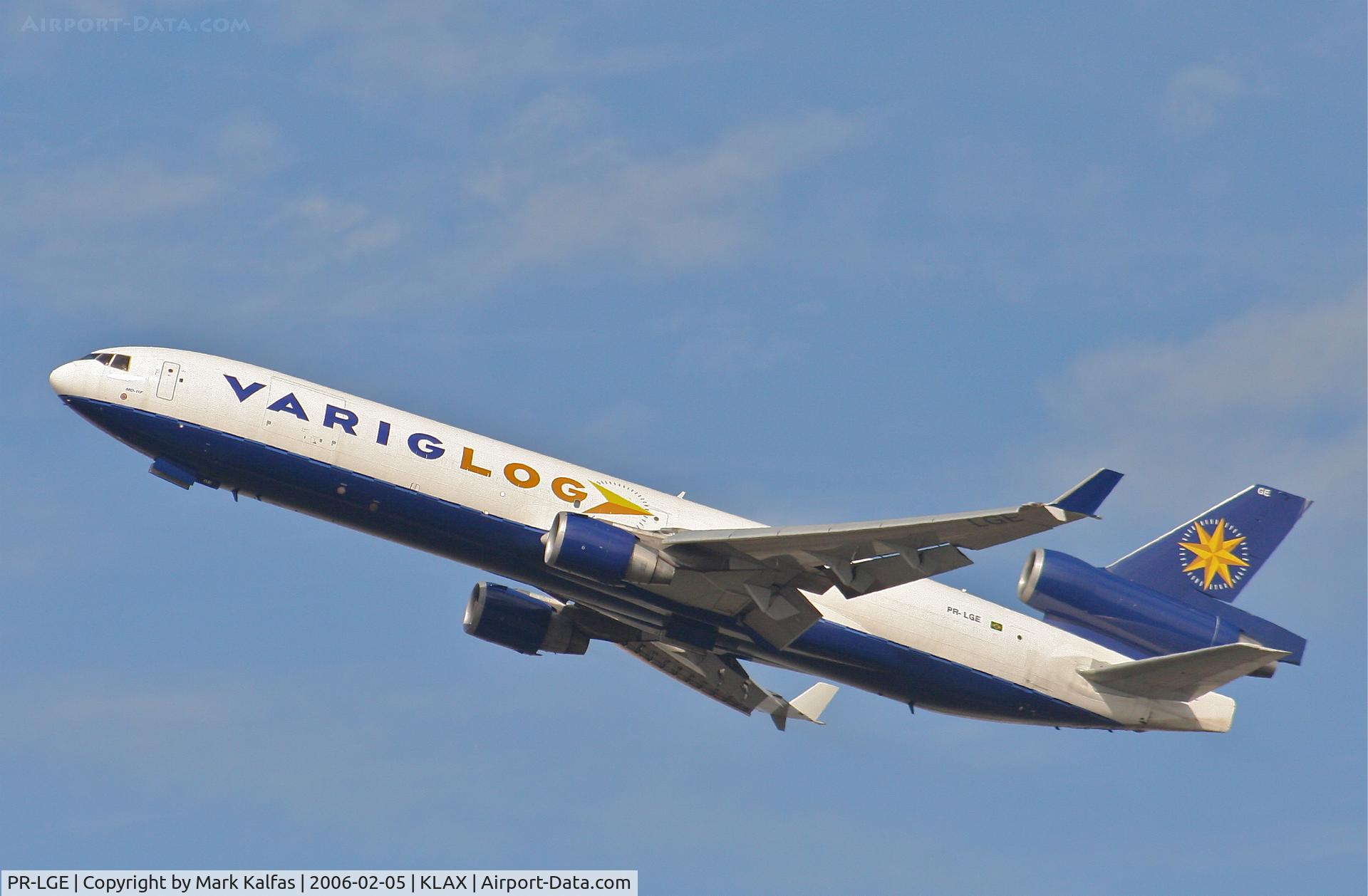 PR-LGE, 1992 McDonnell Douglas MD-11F C/N 48410, Varig Logistics Mcdonnell Douglas MD-11 (F), PR-LGE 25L departure KLAX.