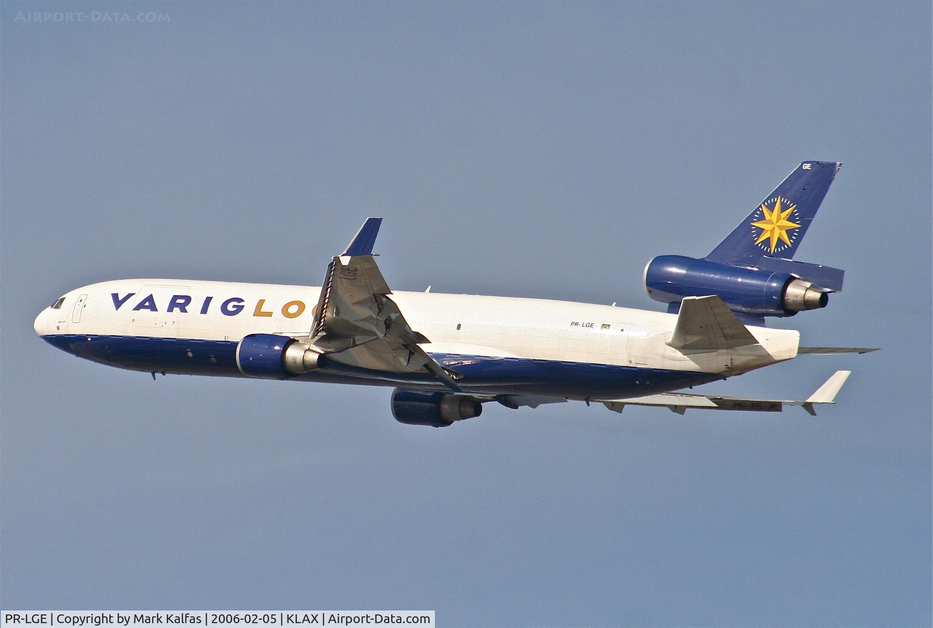 PR-LGE, 1992 McDonnell Douglas MD-11F C/N 48410, Varig Logistics Mcdonnell Douglas MD-11 (F), PR-LGE 25L departure KLAX.