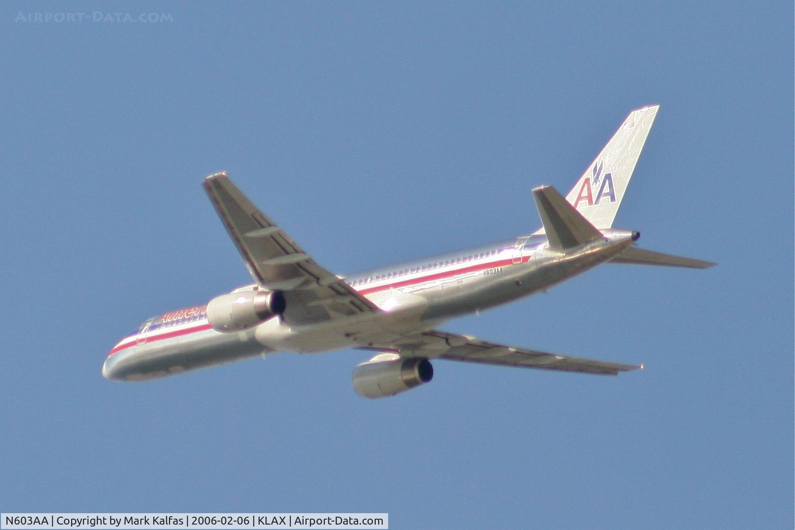 N603AA, 1995 Boeing 757-223 C/N 27054, American Airlines Boeing 757-223. N603AA 25R departure KLAX.