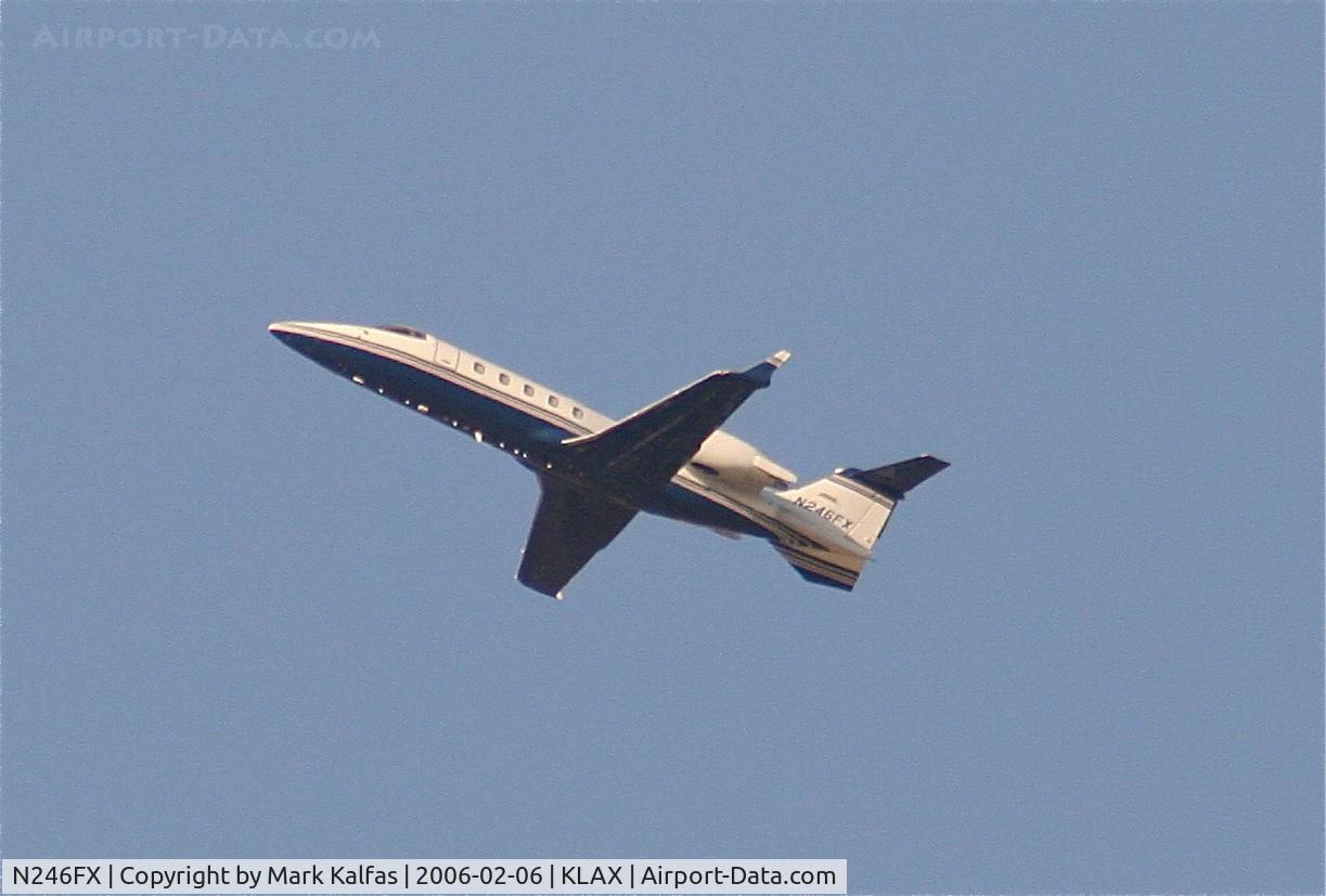 N246FX, 2000 Learjet 60 C/N 60-183, Bombardier Flexjet - Jet Solutions Learjet 60, N246FX 25L departure KLAX.