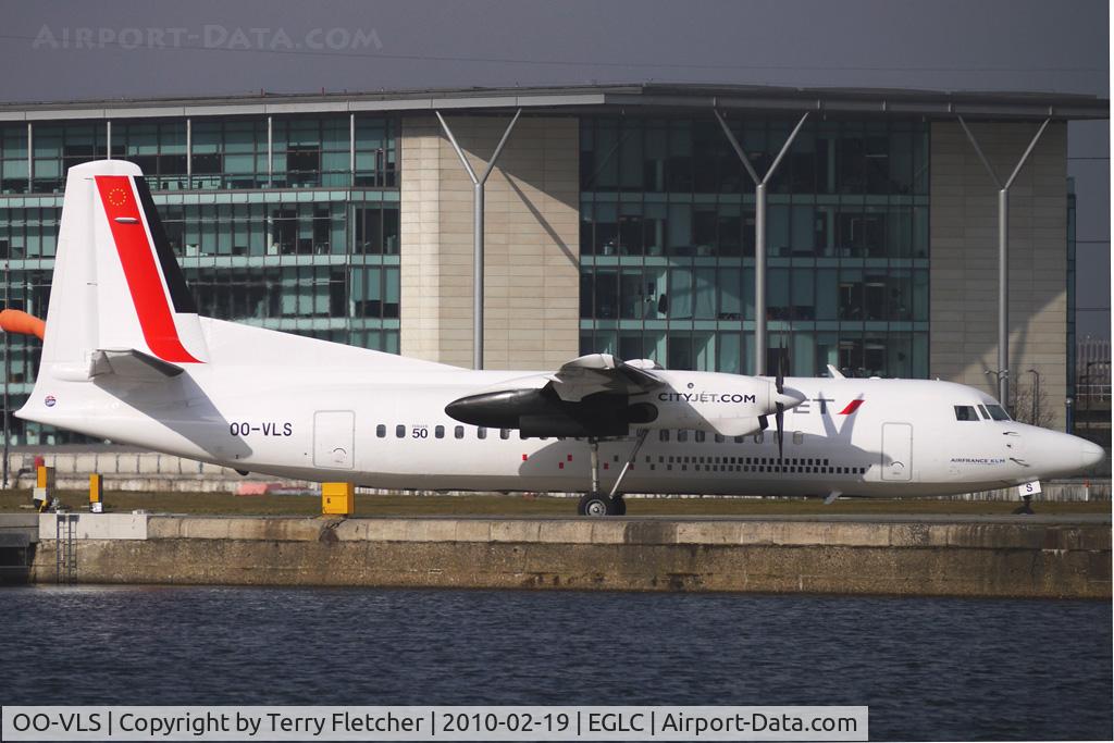 OO-VLS, 1987 Fokker 50 C/N 20109, Cityjet / VLM Fokker 50 at London City