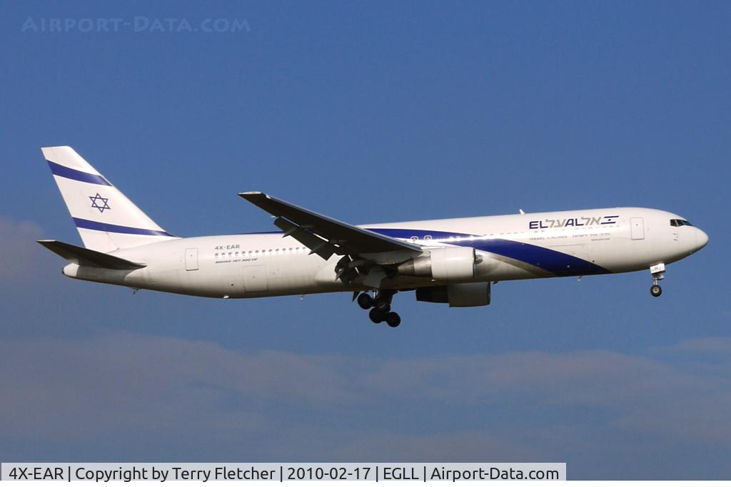 4X-EAR, 1995 Boeing 767-352/ER C/N 26262, El Al B767 at Heathrow