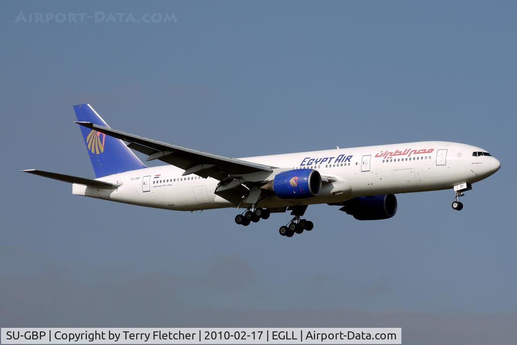 SU-GBP, 1997 Boeing 777-266/ER C/N 28423, Egyptair B777 at Heathrow