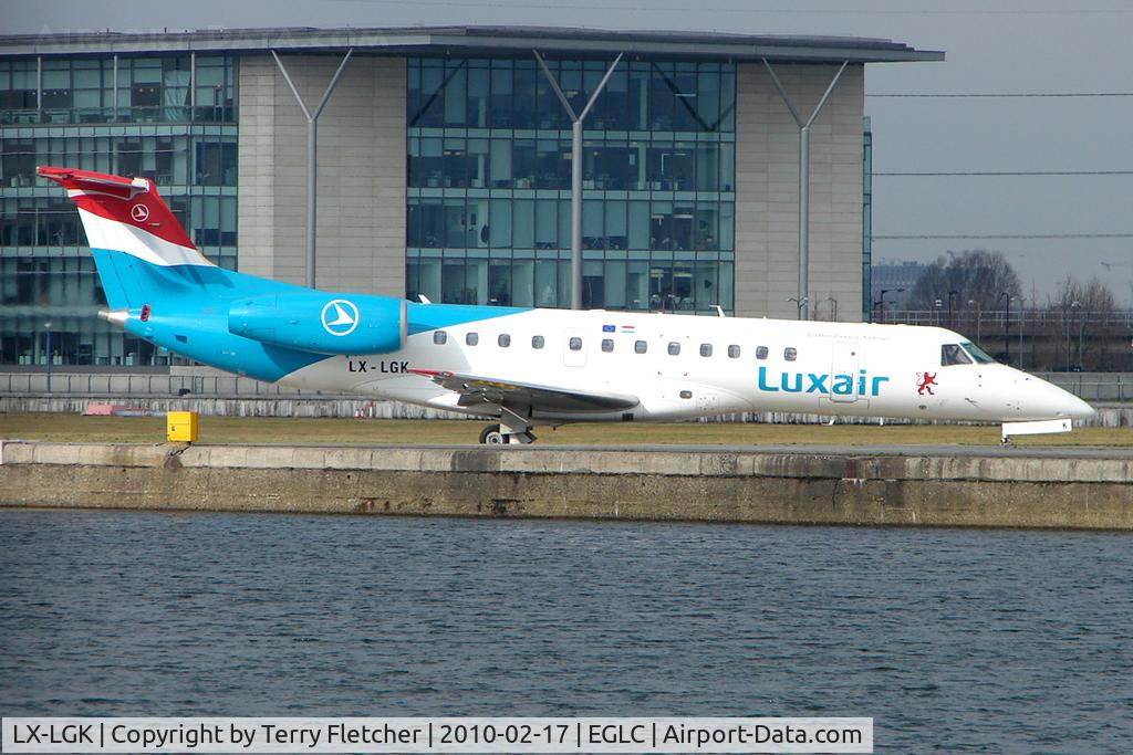 LX-LGK, 2005 Embraer ERJ-135LR (EMB-135LR) C/N 14500886, Luxair Embaer 135 at London City