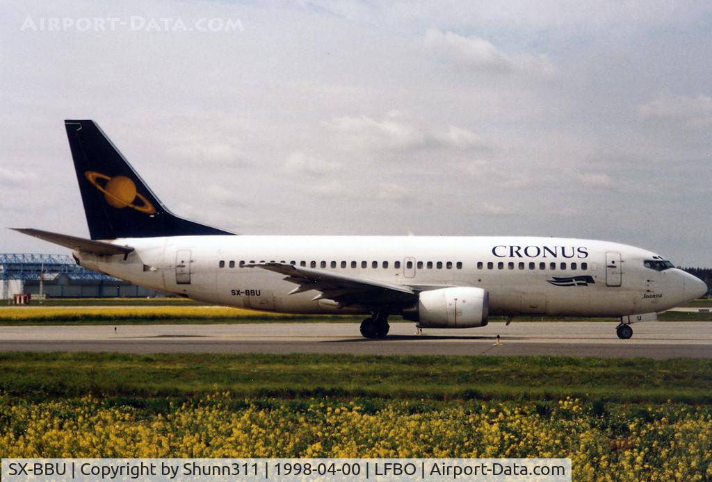 SX-BBU, 1992 Boeing 737-33A C/N 25743, Taxiing holding point rwy 15L for departure...