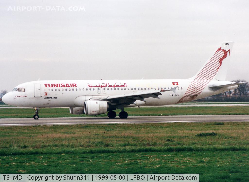 TS-IMD, 1991 Airbus A320-211 C/N 0205, Arriving rwy 33L in old livery...