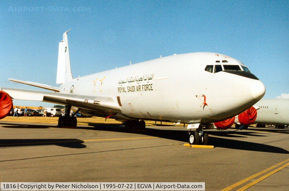 1816, 1982 Boeing KE-3A C/N 23427, KE-3A of 18 Squadron Royal Saudi Air Force on display at the 1995 Intnl Air Tattoo at RAF Fairford.