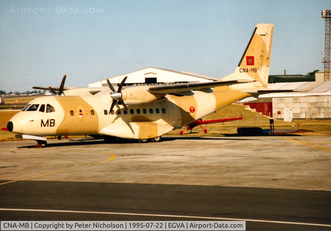 CNA-MB, Airtech CN-235-100M C/N C024, Moroccan Air Force CN-235-100M from the 3rd Air Base on display at the 1995 Intnl Air Tattoo at RAF Fairford.