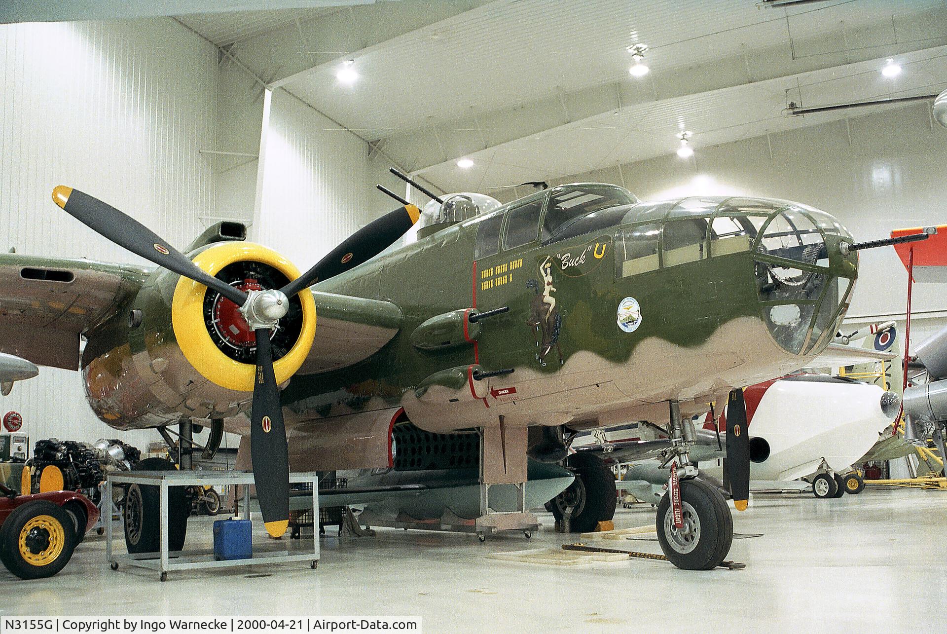 N3155G, North American TB-25N Mitchell C/N 108-34107, North American TB-25N Mitchell at the Polar Aviation Museum, Blaine MN