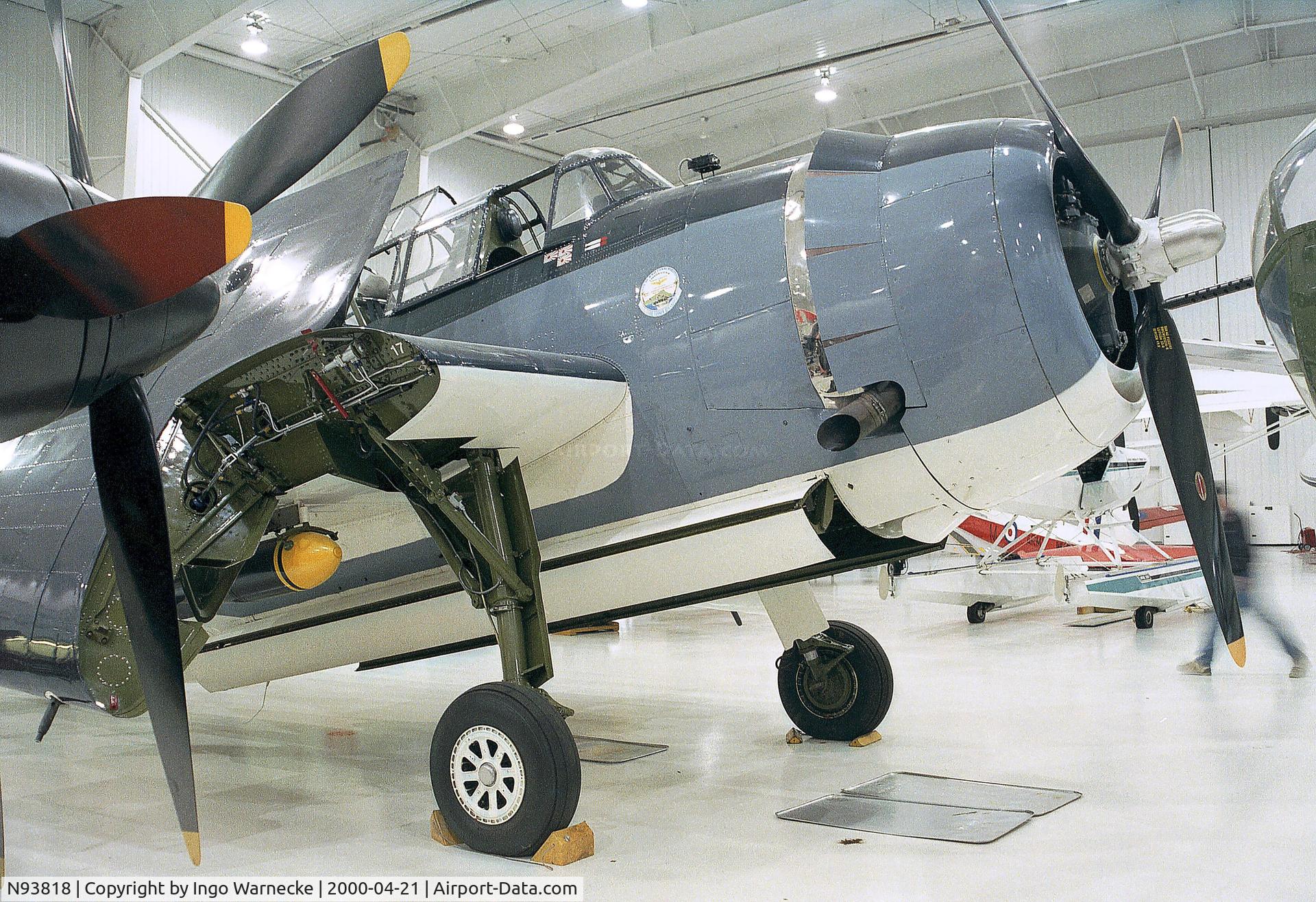 N93818, 1945 Grumman TBM-3E Avenger C/N 53818, Grumman (General Motors) TBM-3E Avenger at the Polar Aviation Museum, Blaine MN