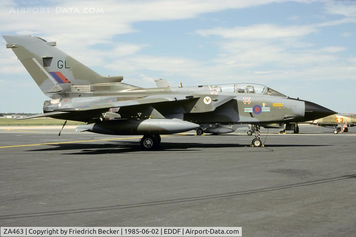 ZA463, 1983 Panavia Tornado GR.1 C/N 273/BS093/3129, static display at the 1985 open house at Rhein Main AB