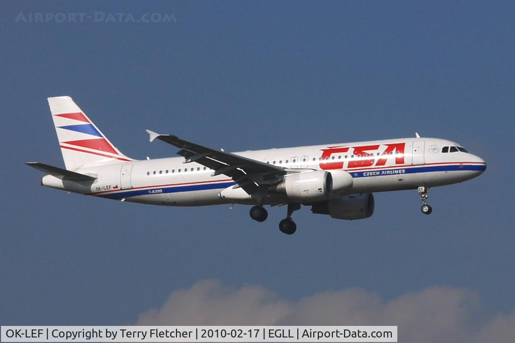 OK-LEF, 2006 Airbus A320-214 C/N 2758, CSA Airbus 320 at Heathrow