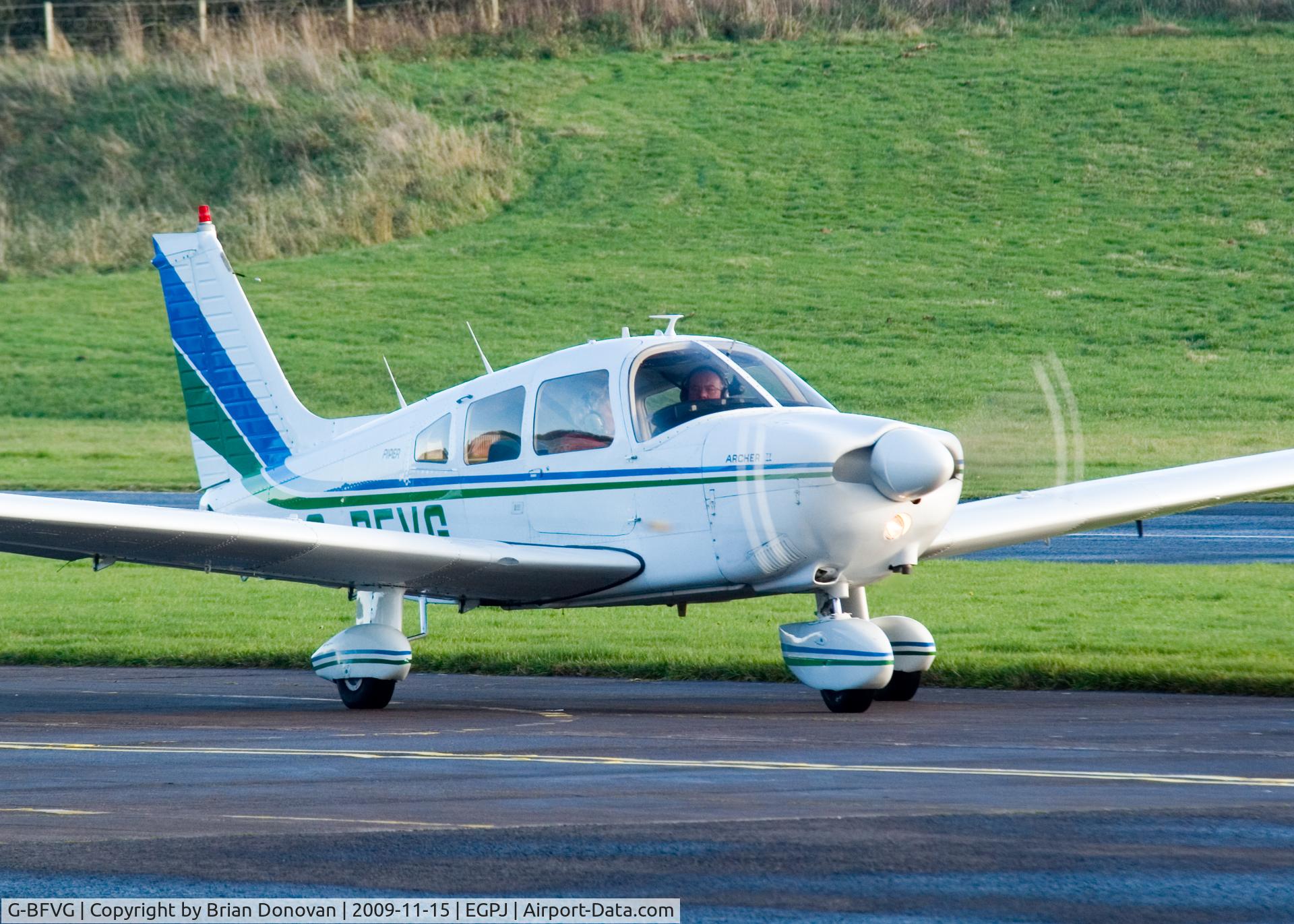 G-BFVG, 1978 Piper PA-28-181 Cherokee Archer II C/N 28-7890408, Arriving at Fife Airport, Glenrothes, Fife