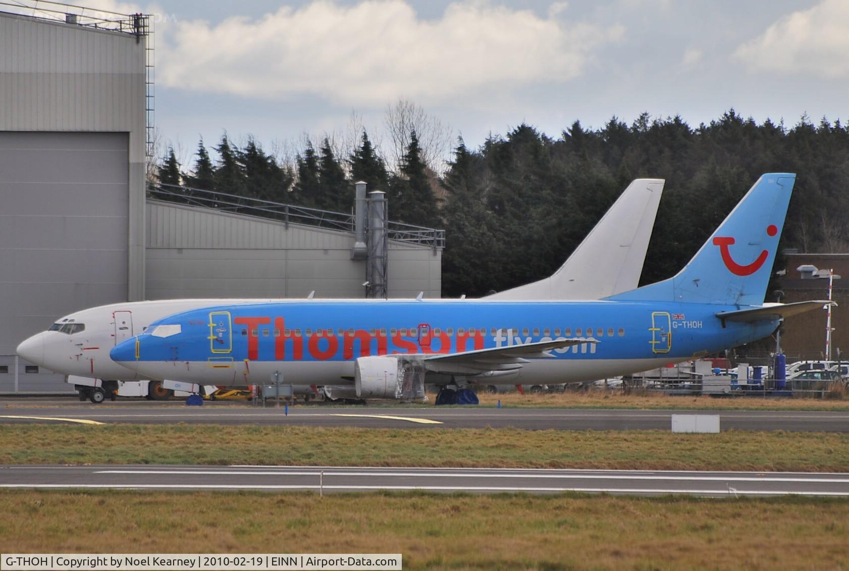 G-THOH, 1997 Boeing 737-31S C/N 29058, Stored at Shannon with N562SM behind.