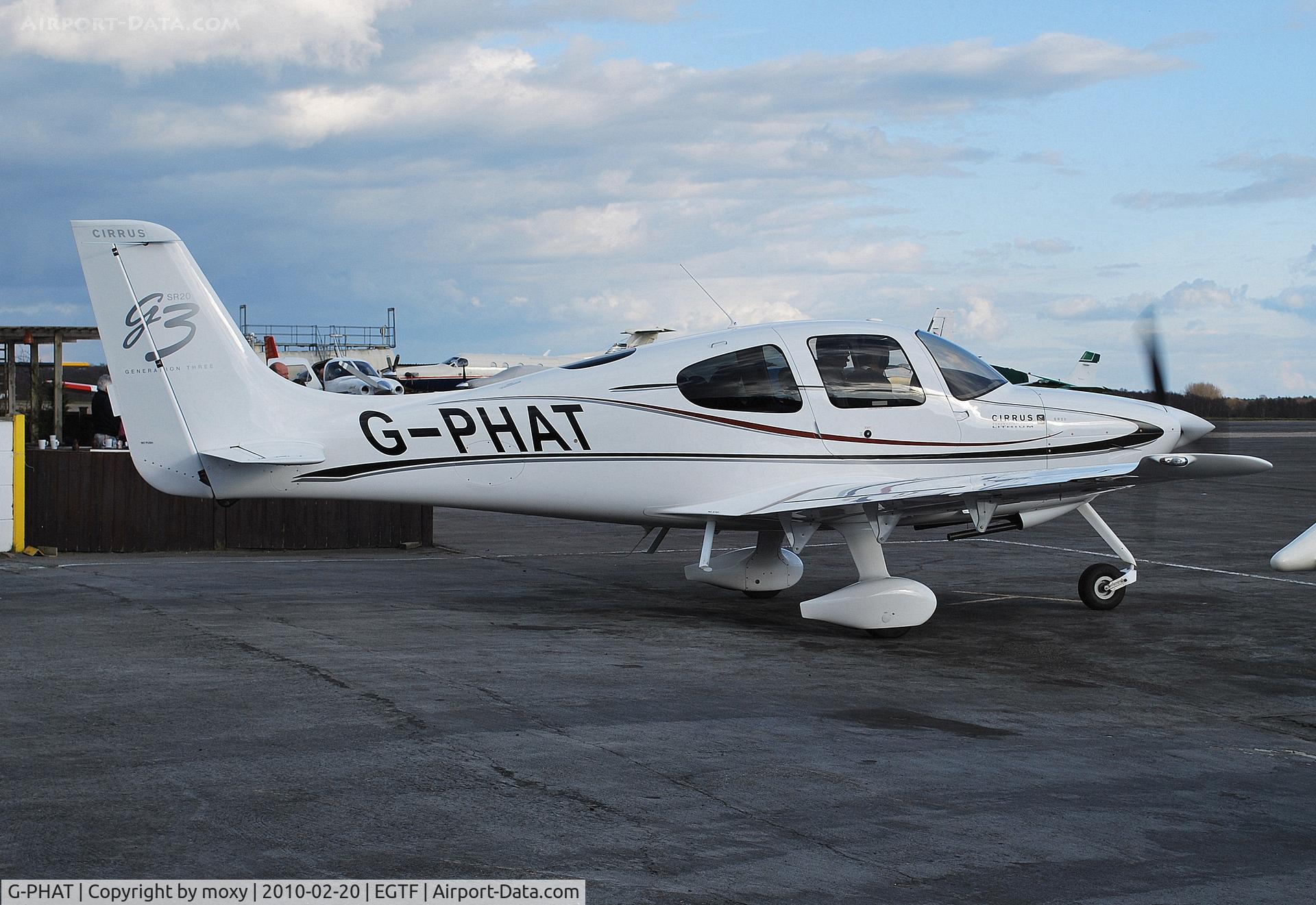 G-PHAT, 2008 Cirrus SR20 G3 C/N 1999, Cirrus SR20 at Fairoaks. Ex N714TS