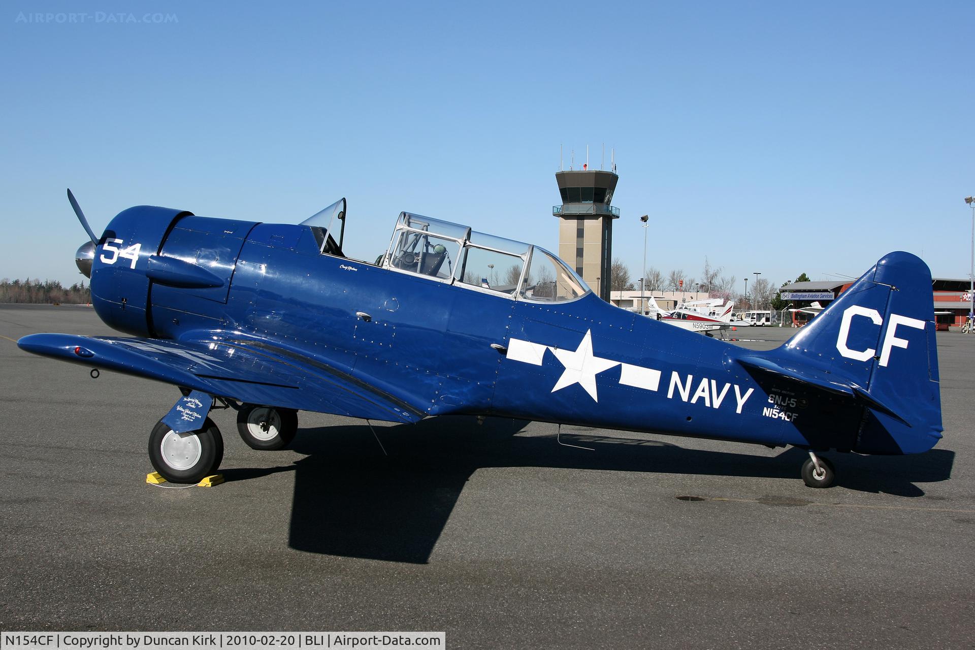 N154CF, 1960 North American SNJ-5 Texan Texan C/N 88-15173, A great winters day to be flying