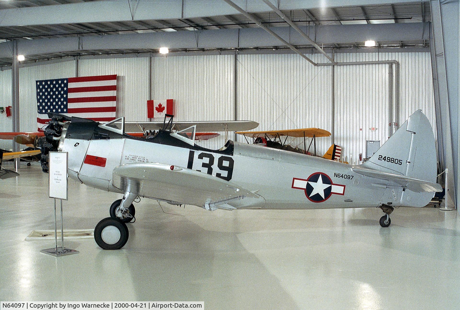 N64097, 1943 Fairchild (Howard) PT-23A Cornell (M-62C) C/N 129, Fairchild (Howard) M-63C (PT-23A) at the Golden Wings Flying Museum, Blaine MN