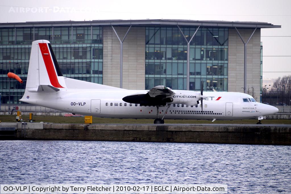 OO-VLP, 1991 Fokker 50 C/N 20209, Cityjet / VLM Fokker 50 at London City