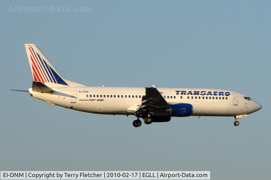 EI-DNM, 1989 Boeing 737-4S3 C/N 24166, Transaero B737 at Heathrow