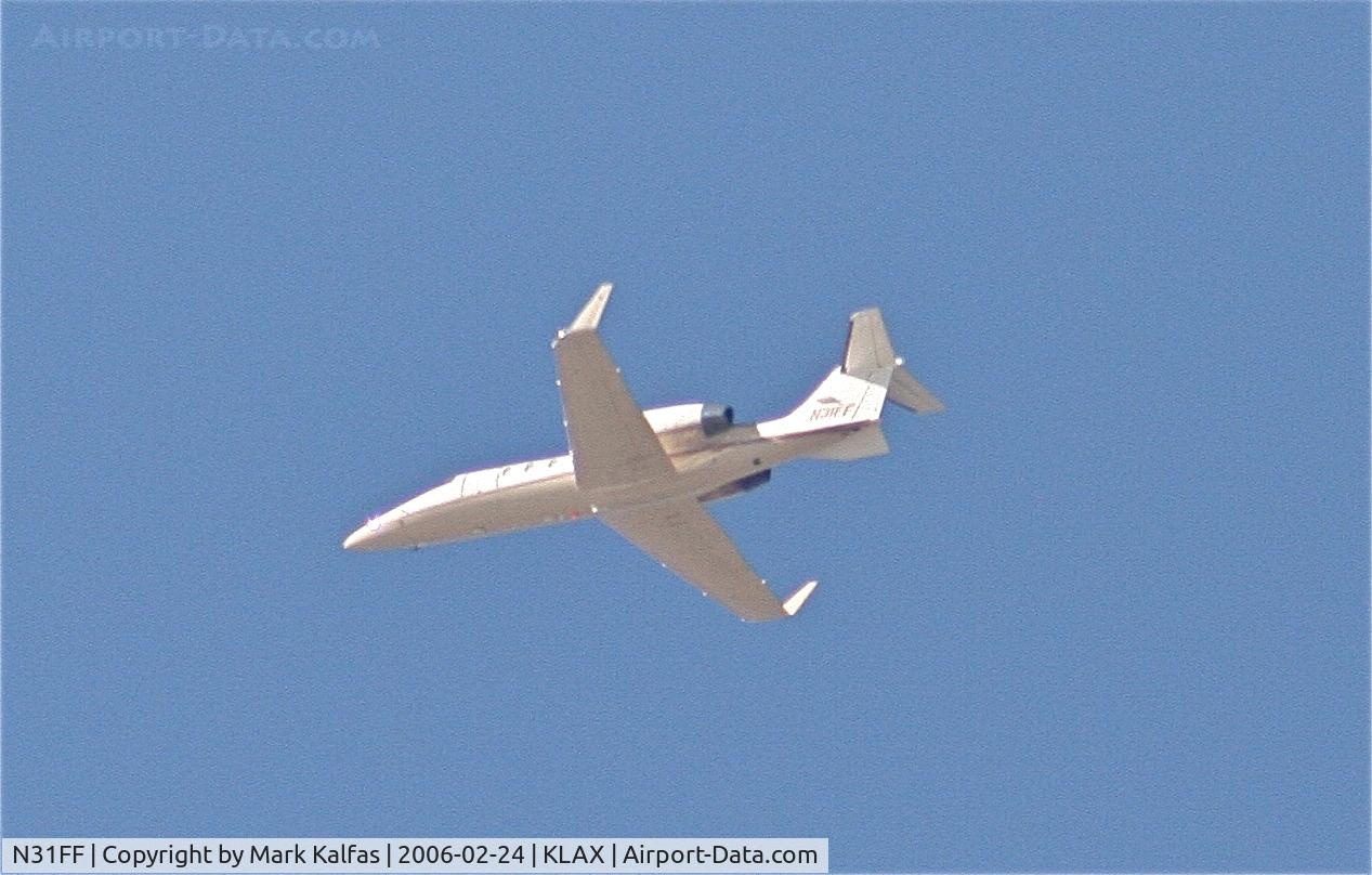 N31FF, Learjet Inc 31A C/N 053, Learjet Inc 31A, 25L departure KLAX.