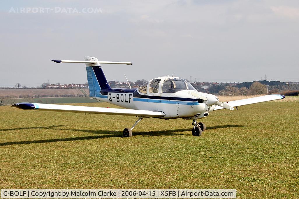 G-BOLF, 1979 Piper PA-38-112 Tomahawk Tomahawk C/N 38-79A0375, Piper PA-38-112 Tomahawk at Fishburn Airfield UK in 2008. Crashed into the North Sea off Robin Hoods Bay, N Yorks, Oct 17 2008.