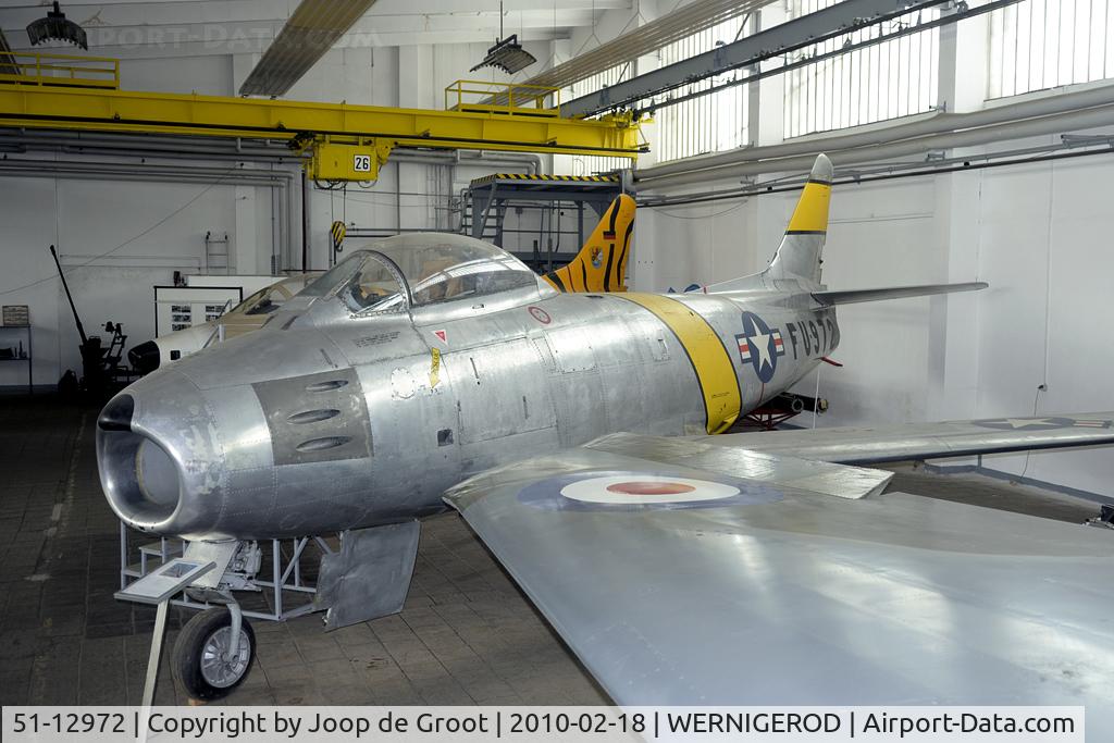 JB-112, Canadair CL-13B Sabre 6 C/N S6-1653, Former Luftwaffe CL-13B Sabre 6 JB-112 in fake USAF colors. Seen in the Wernigerode museum.