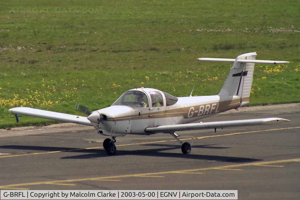 G-BRFL, 1979 Piper PA-38-112 Tomahawk Tomahawk C/N 38-79A0431, Piper PA-38-112 Tomahawk at Durham Tees Valley Airport in 2003.