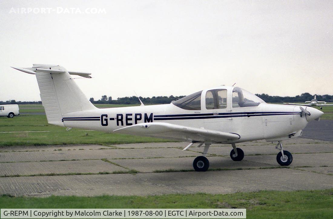 G-REPM, 1979 Piper PA-38-112 Tomahawk Tomahawk C/N 38-79A0354, Piper PA-38-112 Tomahawk at Cranfield Airport in 1987.
