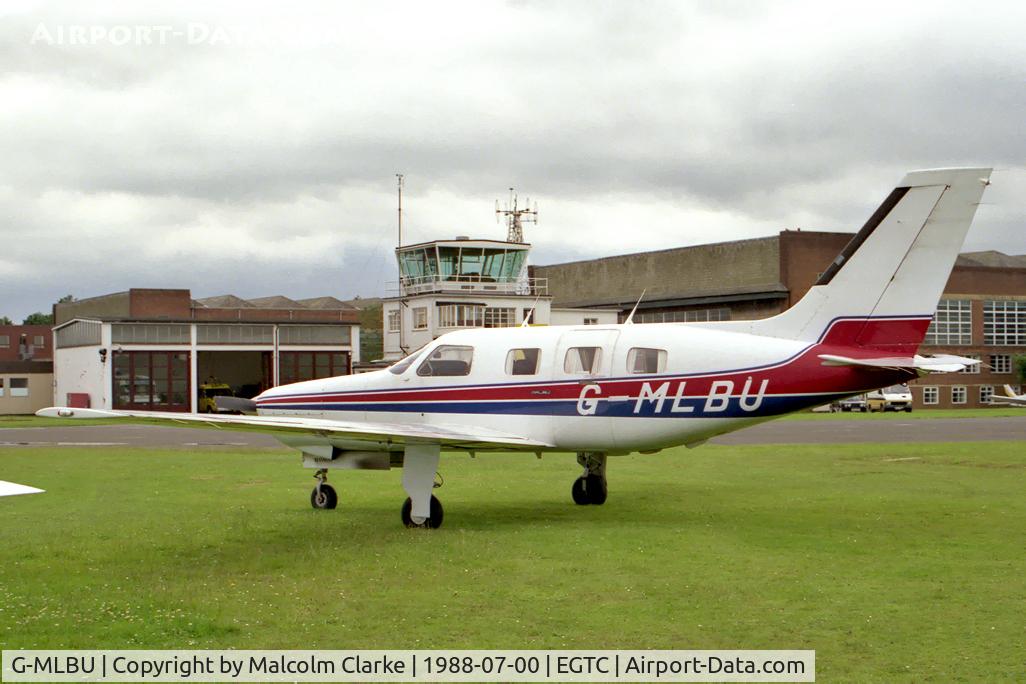 G-MLBU, 1984 Piper PA-46-310P Malibu C/N 46-8408057, Piper PA-46-310P Malibu at Cranfield Airport, UK in 1988.