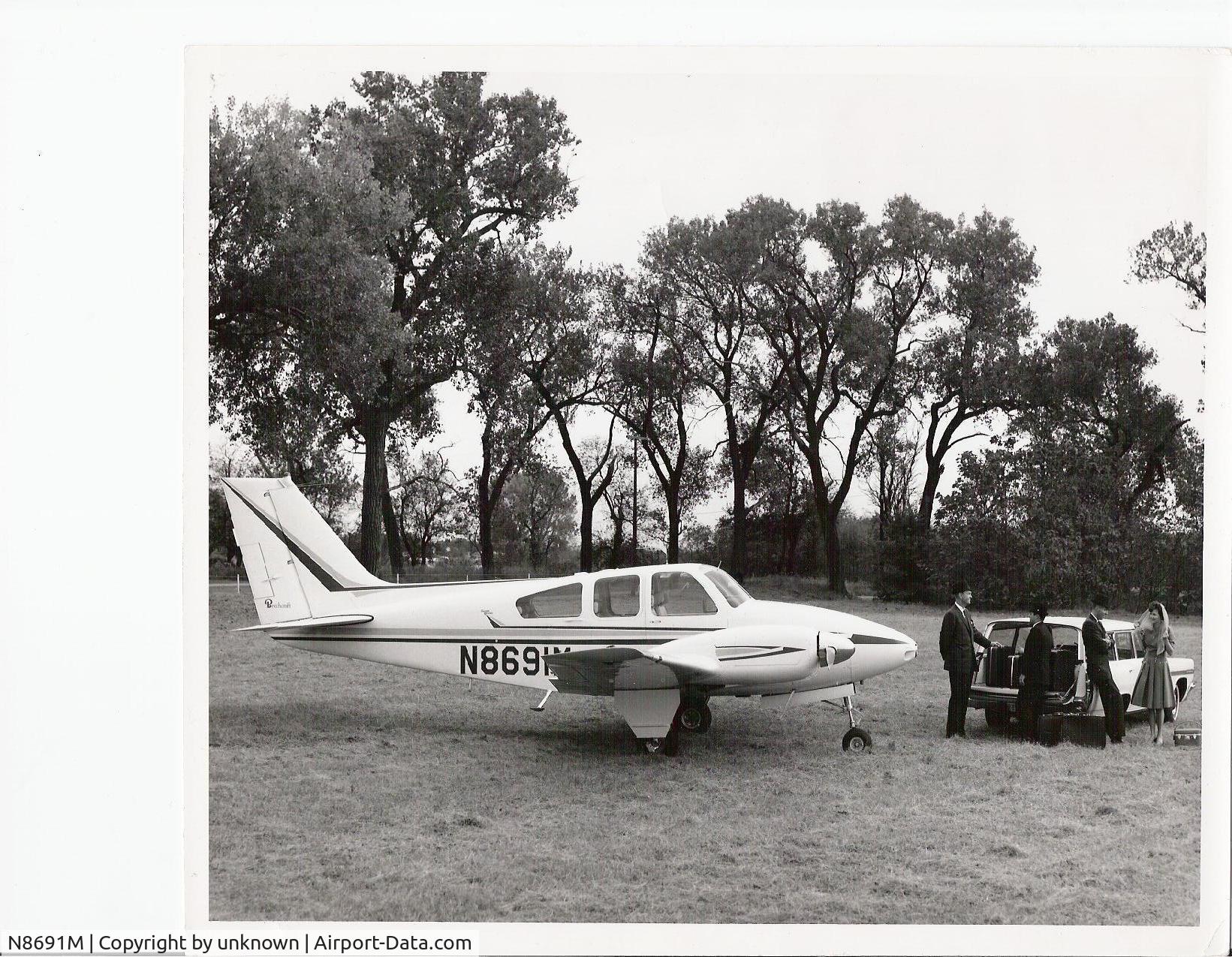 N8691M, 1963 Beech 95-B55 (T42A) Baron C/N TC-525, Found in my fathers photos.  I think it was from Beech