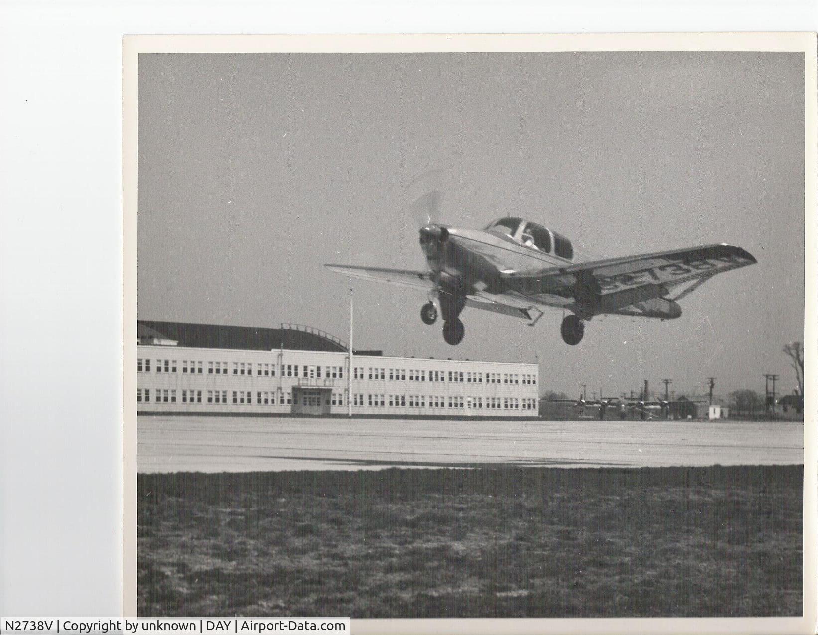 N2738V, 1947 Beech 35 Bonanza C/N D-118, After delivery to John Cole, Dayton Ohio terminal