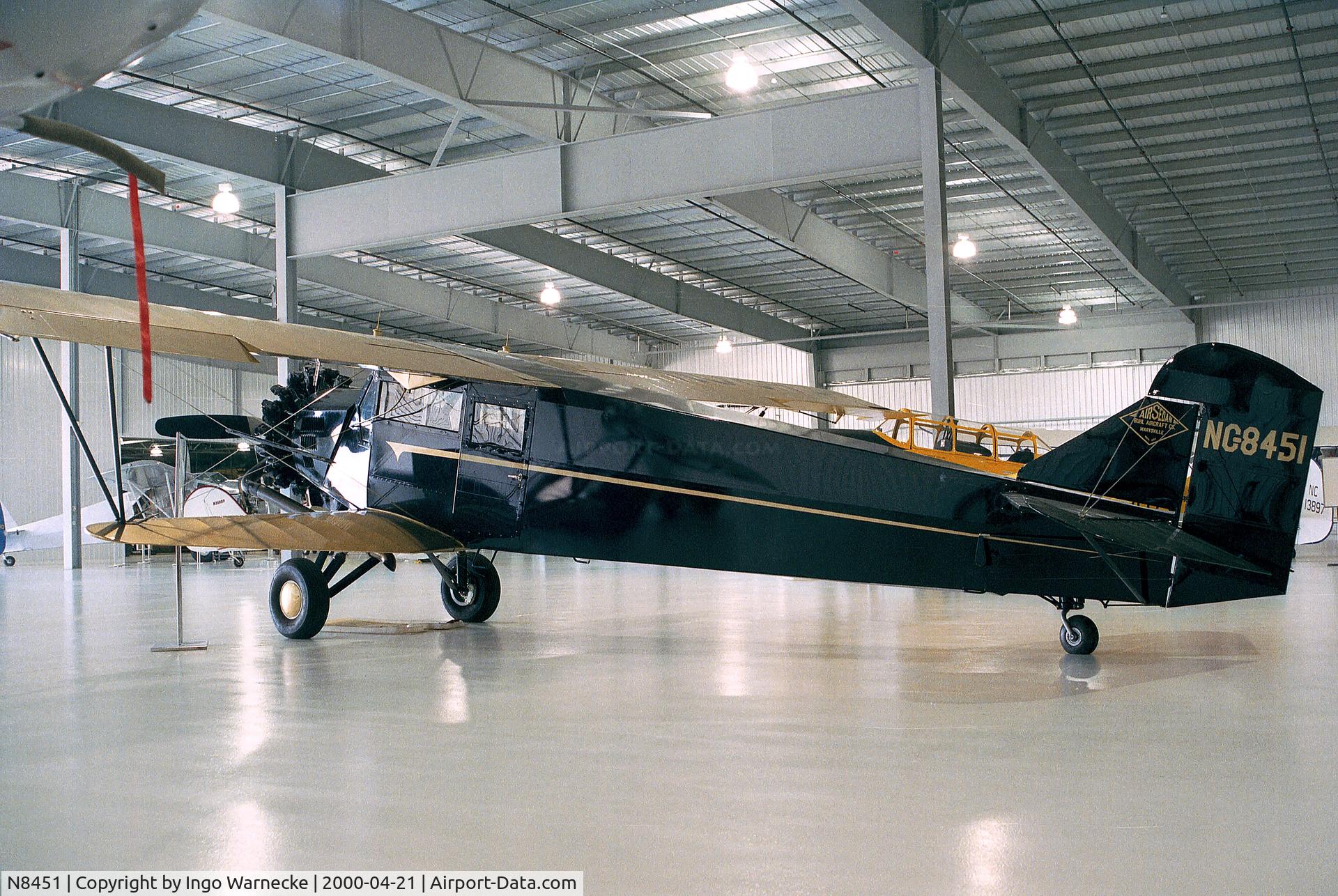N8451, 1929 Buhl CA-3E C/N 57, Buhl CA-3E Airsedan at the Golden Wings Flying Museum, Blaine MN