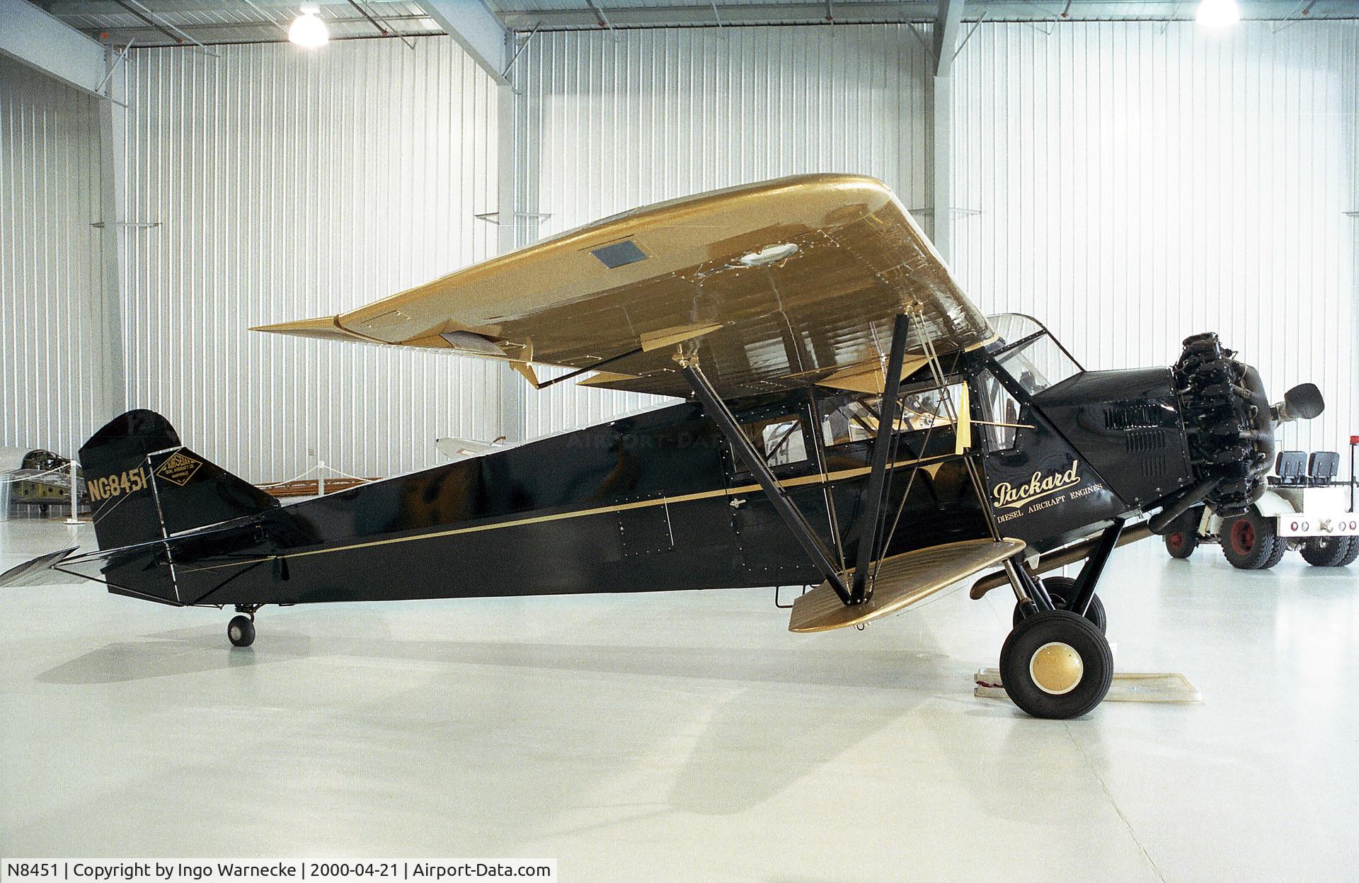 N8451, 1929 Buhl CA-3E C/N 57, Buhl CA-3E Airsedan at the Golden Wings Flying Museum, Blaine MN