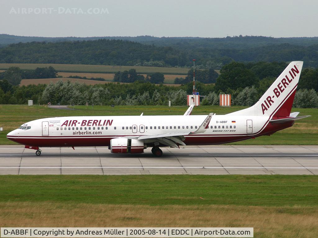 D-ABBF, 2002 Boeing 737-86J C/N 32917, Classic livery.