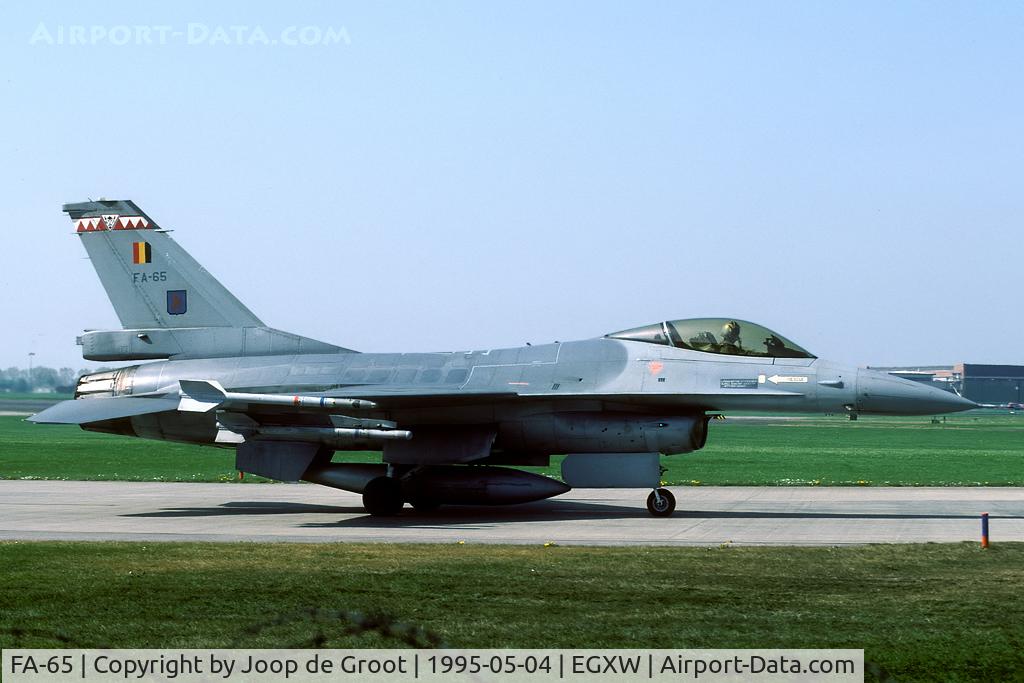 FA-65, 1980 SABCA F-16AM Fighting Falcon C/N 6H-65, 23 squadron deployment to the ACMI range.