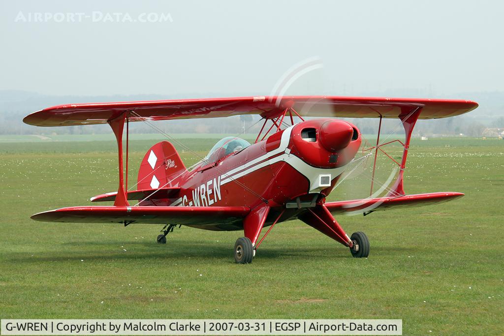 G-WREN, 1980 Aerotek Pitts S-2A Special C/N 2229, Aerotek Pitts S-2A Special at Peterborough Sibson Airfield in 2007.