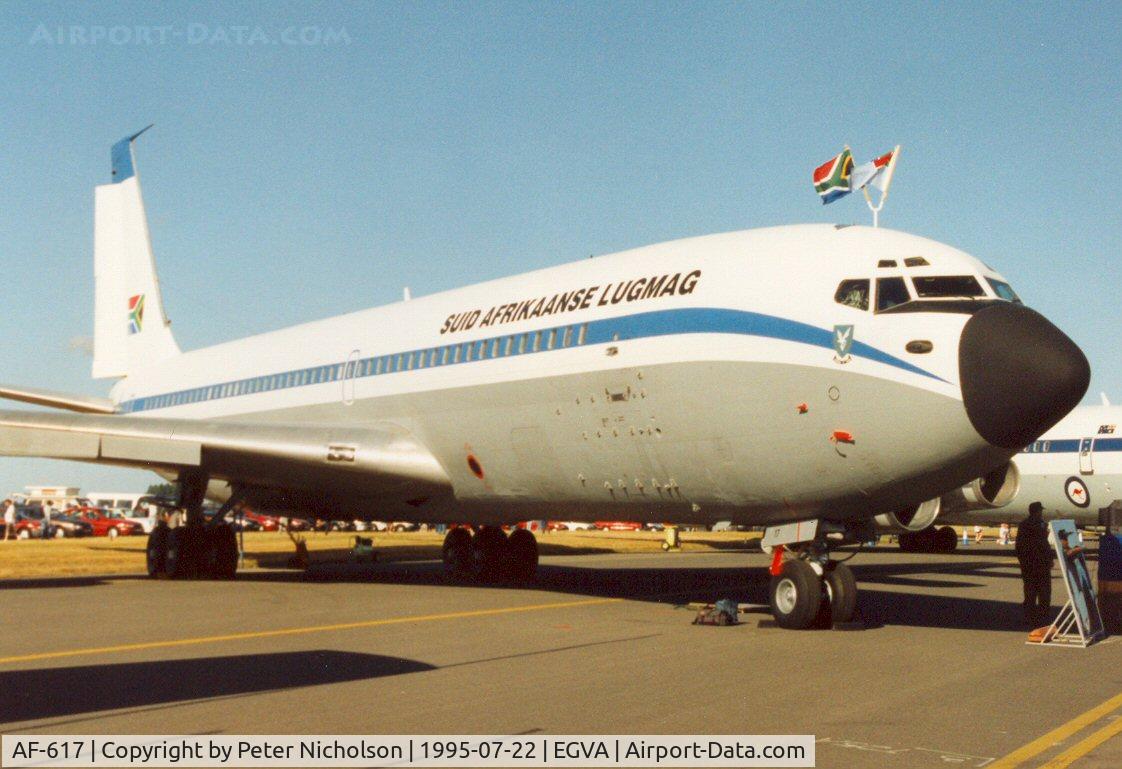 AF-617, 1967 Boeing 707-328C C/N 19723, Boeing 707-328C of 60 Squadron South African Air Force on display at the 1995 Intnl Air Tattoo at RAF Fairford.