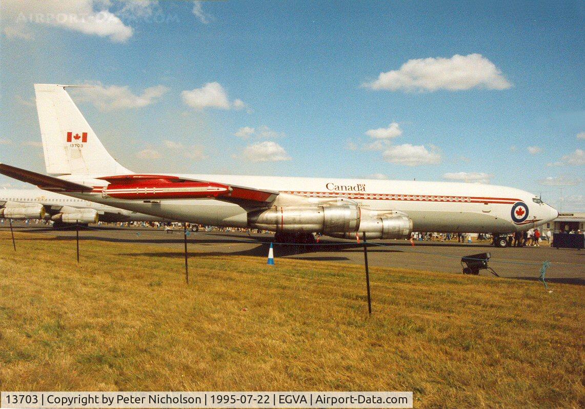 13703, 1970 Boeing CC-137 C/N 20317, Another view of the Canadian Forces CC-137 from 437 Squadron on display at the 1995 Intnl Air Tattoo at RAF Fairford.