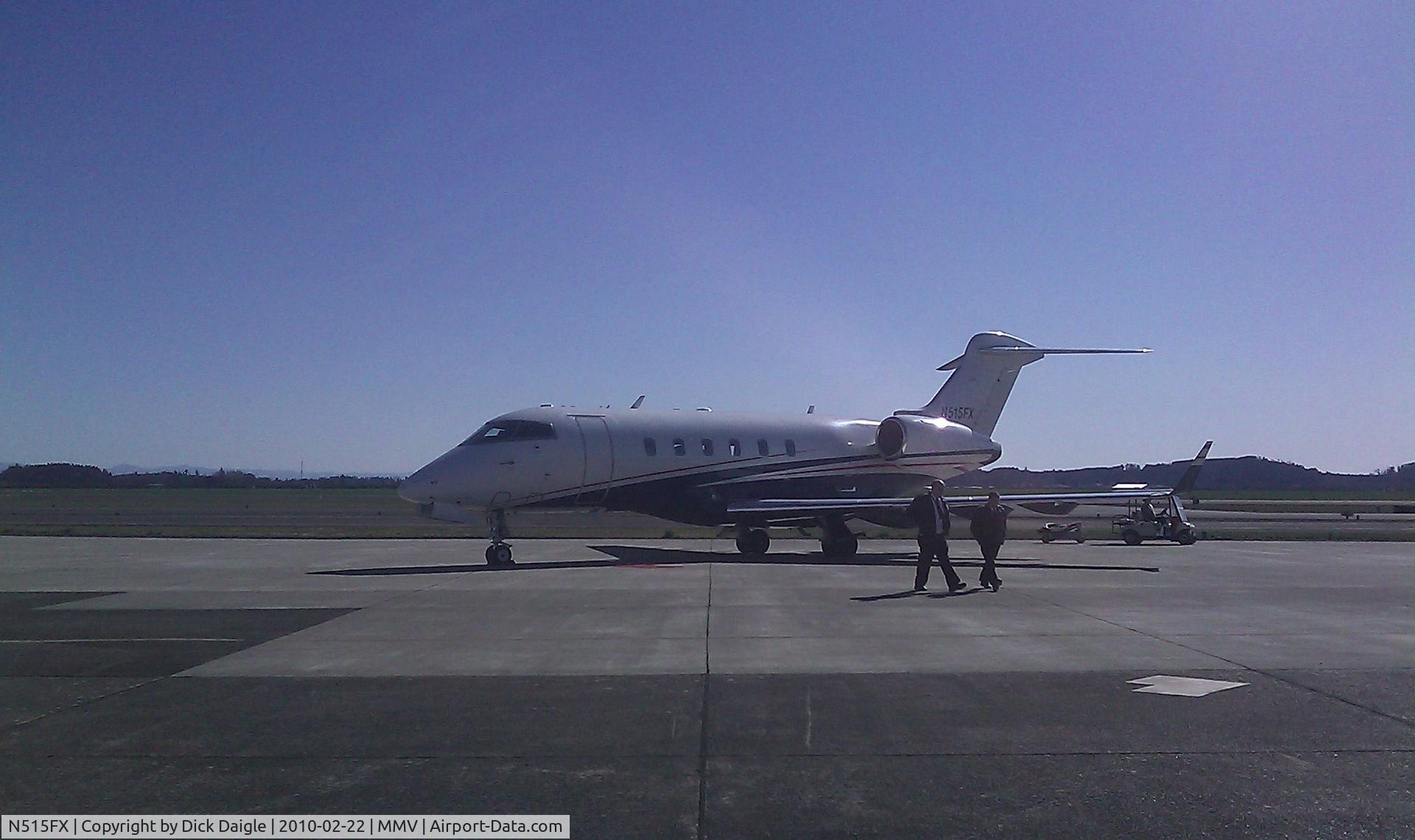 N515FX, 2004 Bombardier Challenger 300 (BD-100-1A10) C/N 20032, McMinnville, OR Muni. My daughter and I took a tour inside this nice aircraft.
