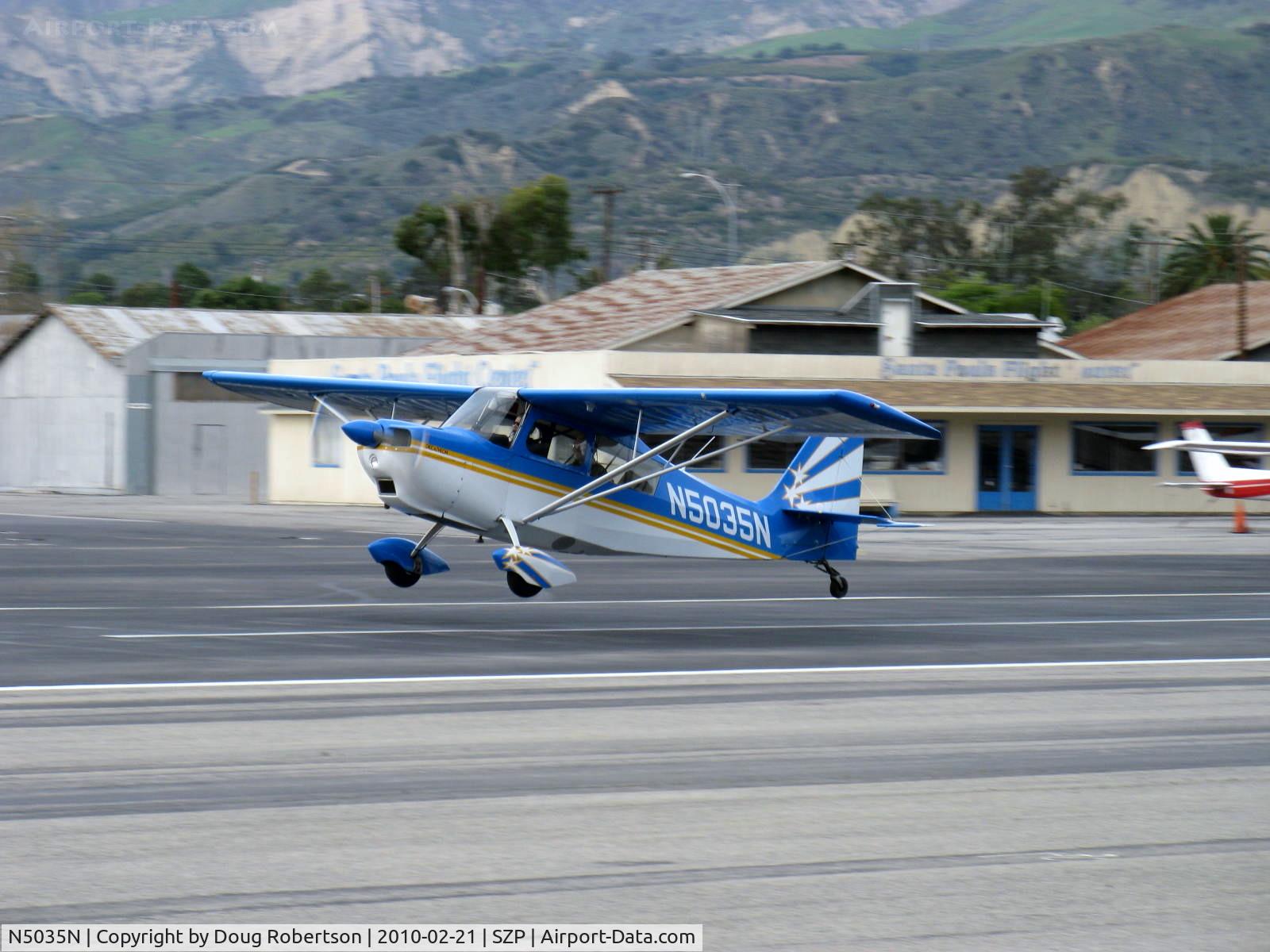 N5035N, 1978 Bellanca 8KCAB Decathlon C/N 470-79, 1978 Bellanca 8KCAB Decathlon, Lycoming AEIO-320 150 Hp, takeoff climb Rwy 22